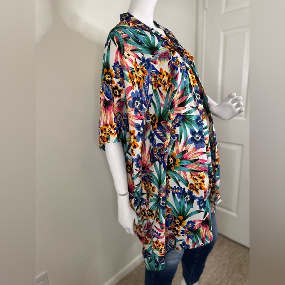 Unbranded Tropical Long Floral Duster one Size. #245 - Picture 1 of 10